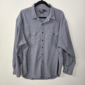 Polo by Ralph Lauren G.I. Shirt 100% cotton Button-Down, Blue and White, XXL